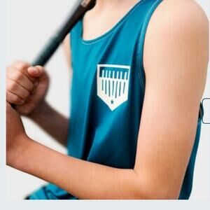 Plate Crate boys' Youth Large blue/green tank